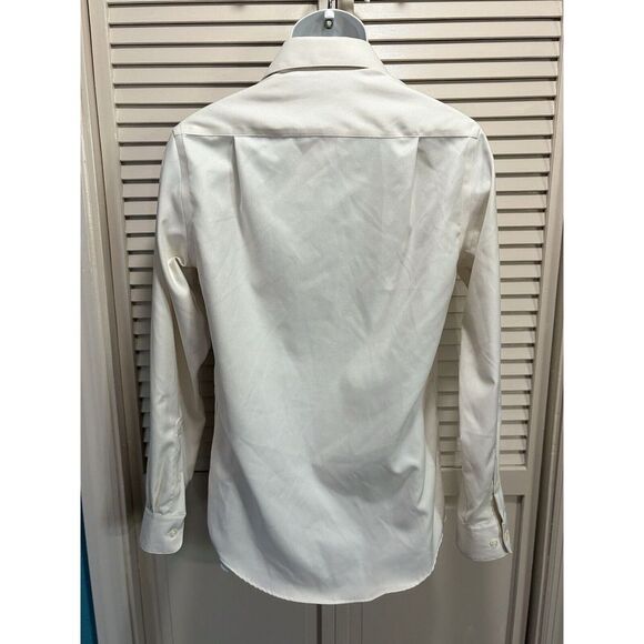 Pronto Uomo Slim Fit Long Sleeve Button Down Shirt Beige Non Iron 14.5" 32-33 - Picture 4 of 7